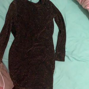 Black dress with gold shimmer